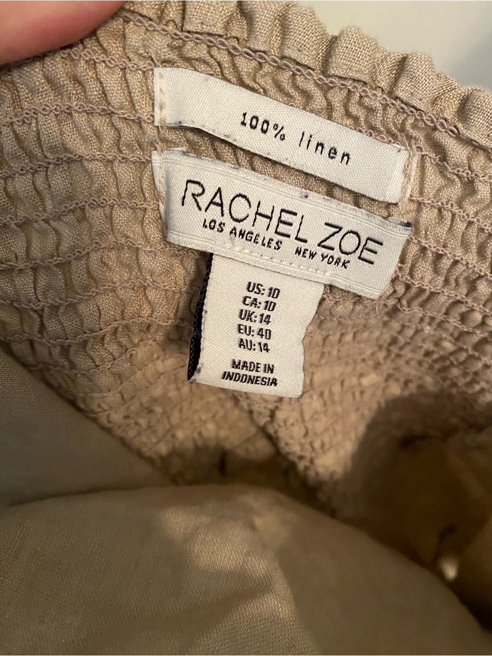 Rachel Zoe Beige Linen Slip Dress - Picture 4 of 6